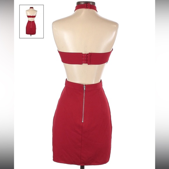 NBD X Naven Twins Merlot Cut Out Dress - Picture 2 of 4